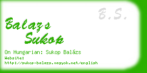 balazs sukop business card